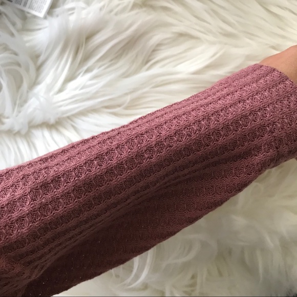 ❄️LAST1️⃣//MAUVE WAFFLE CARDIGAN HOODIE - Picture 6 of 9